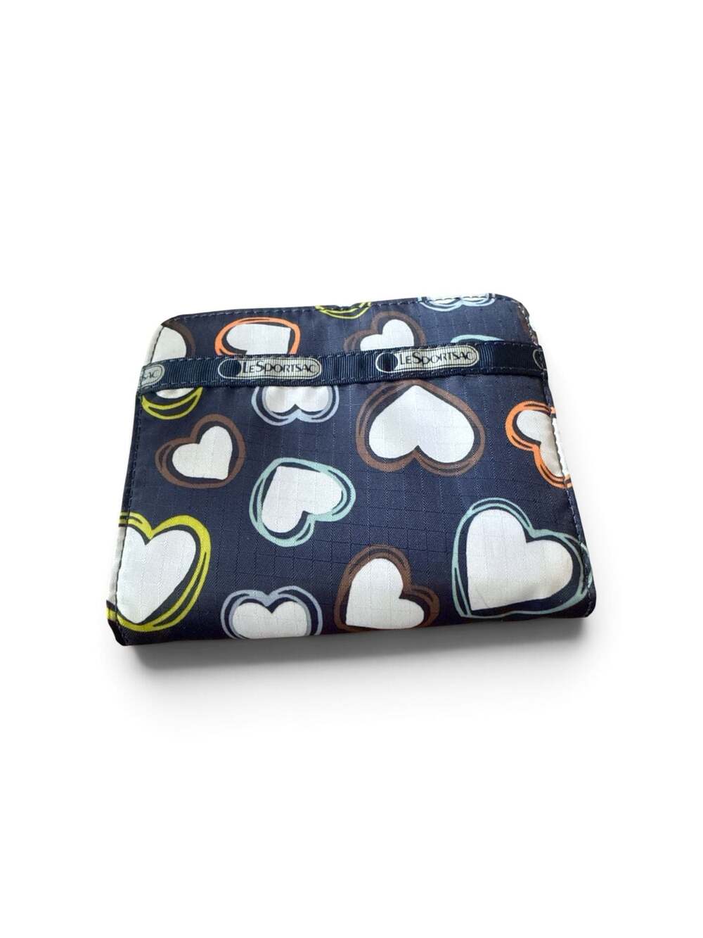 Vintage LeSportsac Miss You Heart Print Zip-Around Wallet NWT